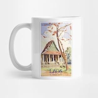 Laos Vintage Travel Poster Mug